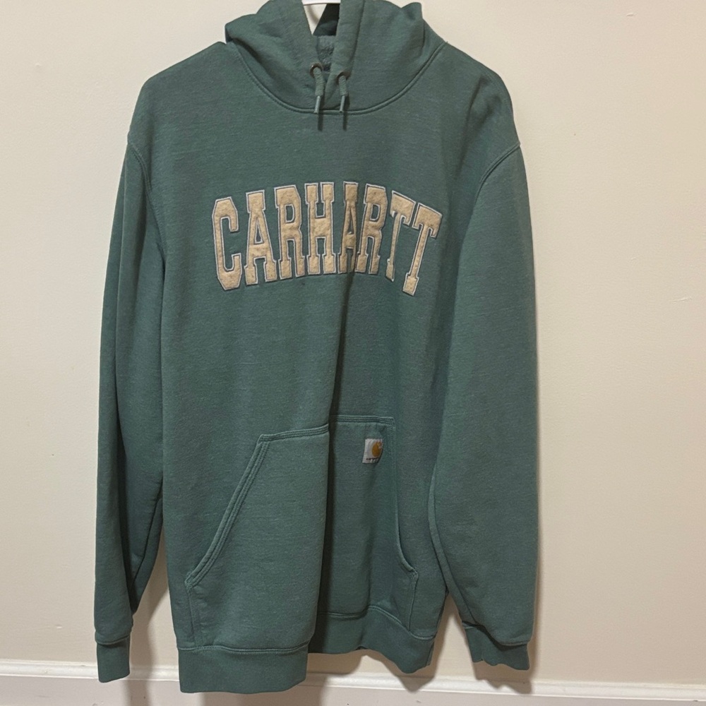 Carhartt Teal Hoodie with Logo
